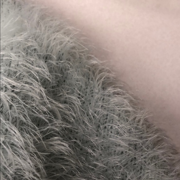 Search for Sanity Mint Green Fuzzy Eyelash Sweater - Picture 4 of 6